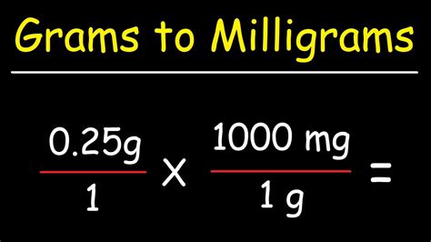 .2g to mg